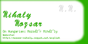 mihaly mozsar business card